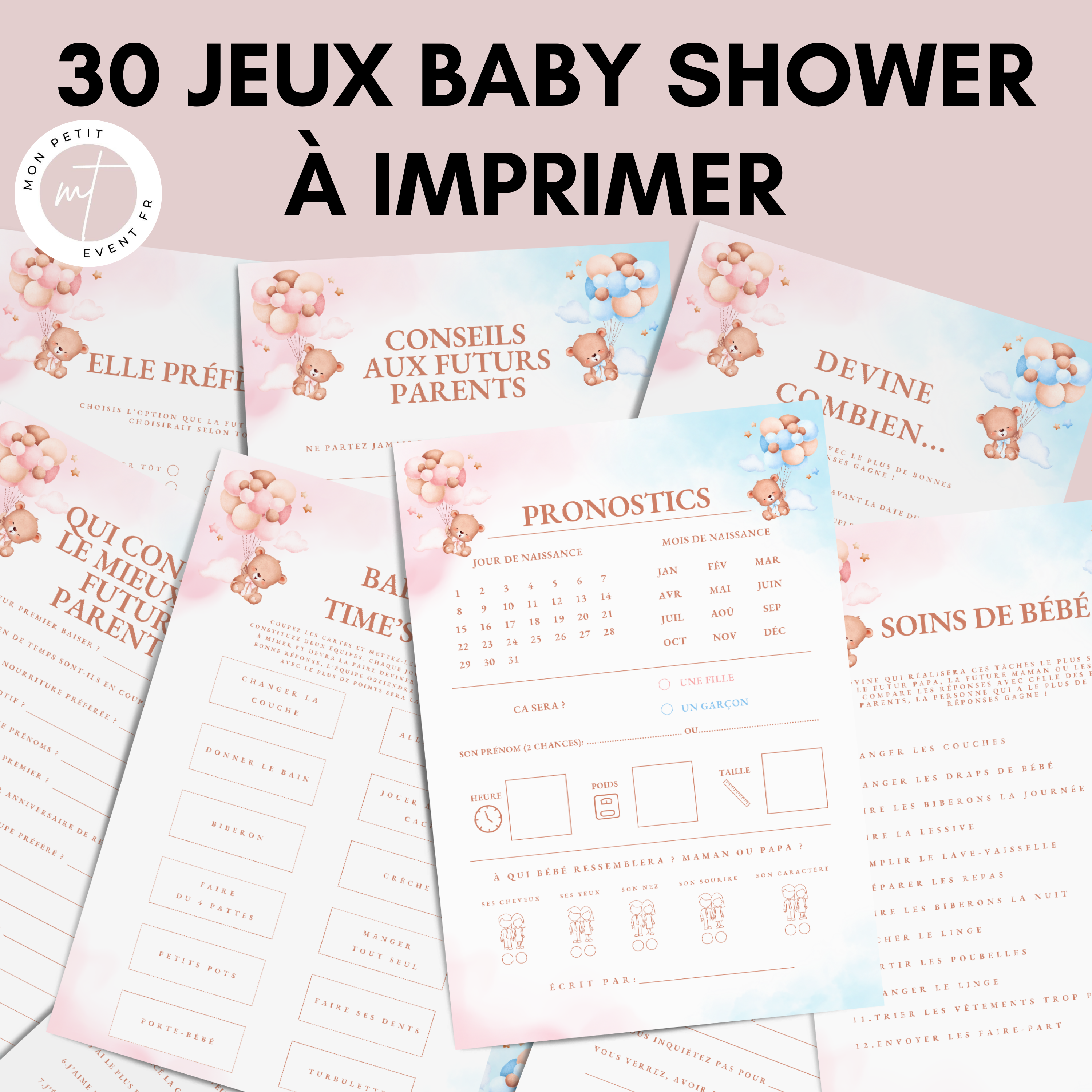 10 idées de jeux pour votre baby shower