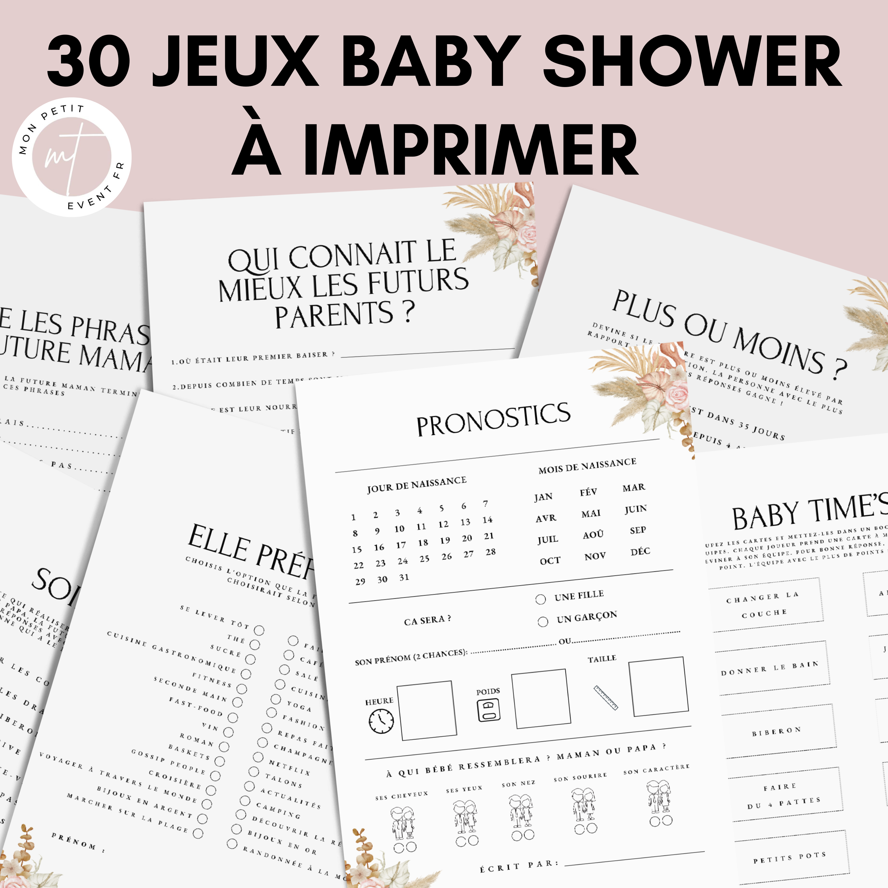 Carte Pronostics Baby Shower