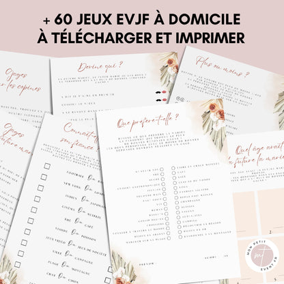 Jeux EVJF à domicile : 60 jeux imprimables pour un EVJF à la maison - Gages pour Evjf - Activités Evjf