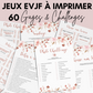 Jeux EVJF à imprimer - 60 Gages, Défis & Challenges pour un enterrement de vie de jeune fille - Activités EVJF - Animations EVJF