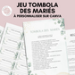 Jeu tombola des mariés Thème Eucalyptus : l'activité idéale pour un mariage ! Loterie mariage française, jeux, idée cadeau tombola mariage et EVJF