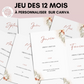 Jeu des 12 mois personnalisable - Activité idéale pour un mariage - Jeux mariage Français -  Animations de table mariage