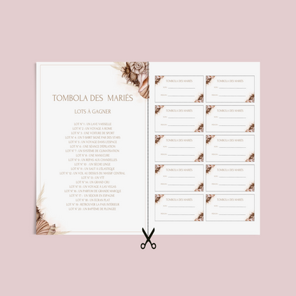 Jeu tombola des mariés : l'activité idéale pour un mariage ! Loterie mariage française, jeux, idée cadeau tombola mariage et EVJF