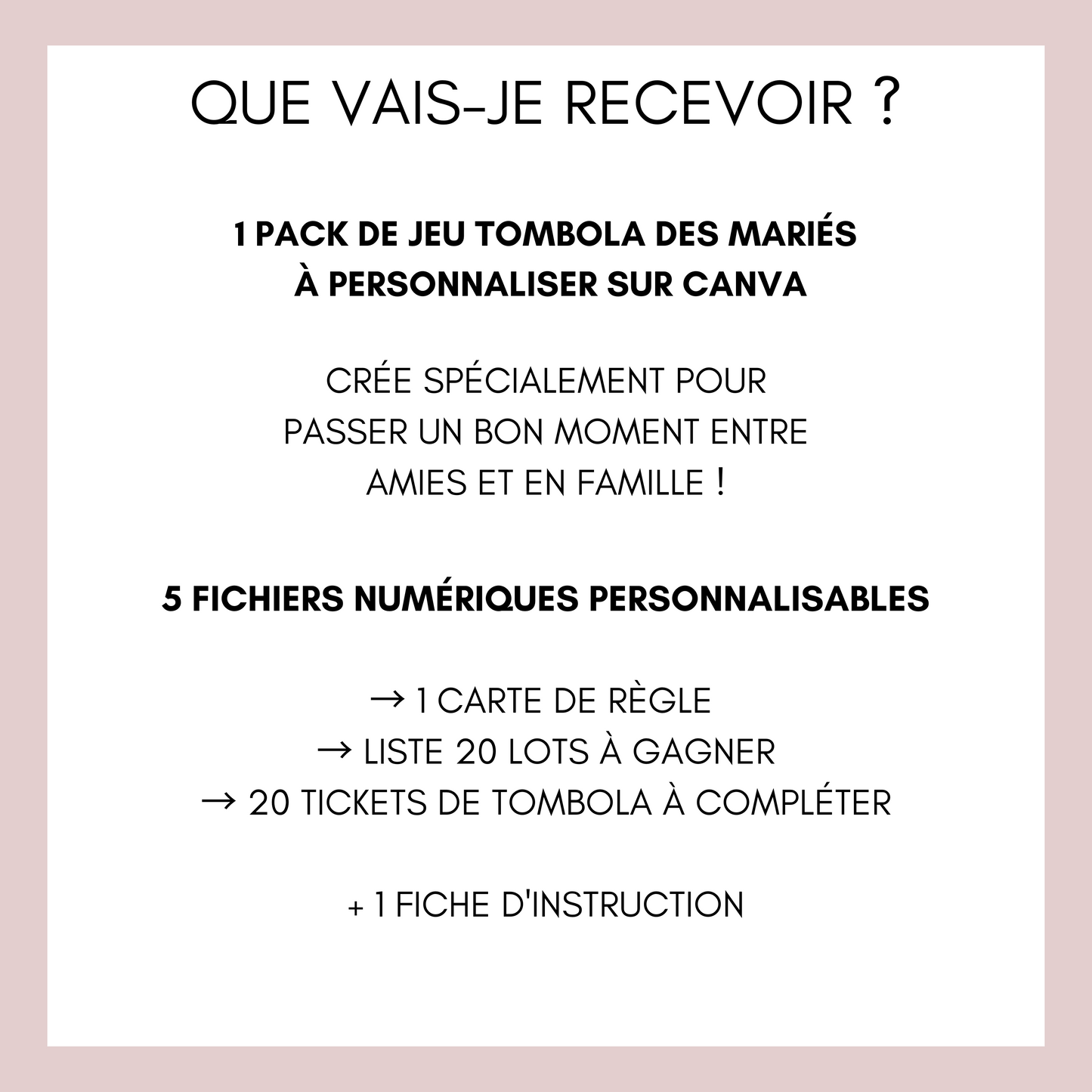 Jeu tombola des mariés : l'activité idéale pour un mariage ! Loterie mariage française, jeux, idée cadeau tombola mariage et EVJF