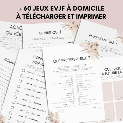 Jeux EVJF à domicile : 60 jeux imprimables pour un EVJF à la maison - Gages pour Evjf - Activités Evjf