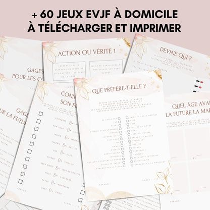 Jeux EVJF à domicile : 60 jeux imprimables pour un EVJF à la maison - Gages pour Evjf - Activités Evjf