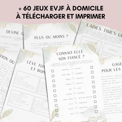 Jeux EVJF à domicile : 60 jeux imprimables pour un EVJF à la maison - Gages pour Evjf - Activités Evjf