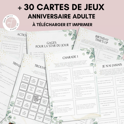 Jeux anniversaire Adulte - Animation anniversaire adulte - Activités anniversaire - Idée animation anniversaire adulte - Jeux fête adulte