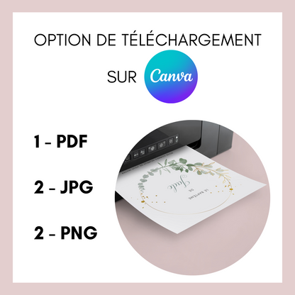 Livret de messe Baptême à personnaliser sur Canva - Livret de messe Baptême DIY - Modèle livret de messe Baptême à télécharger et imprimer