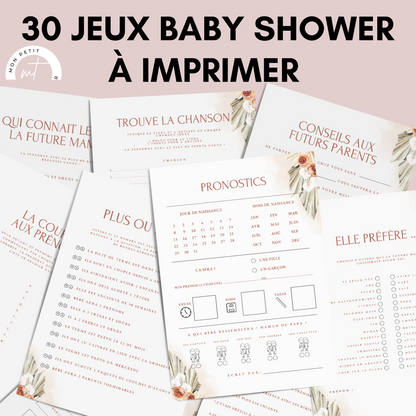 Jeux Baby Shower à imprimer en français : Téléchargez des activités pour une Fête Prénatale inoubliable ! Cartes de jeux et Prédiction Bébé