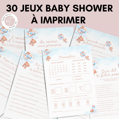 Jeux Baby Shower à imprimer en français : Téléchargez des activités pour une Fête Prénatale inoubliable ! Cartes de jeux et Prédiction Bébé