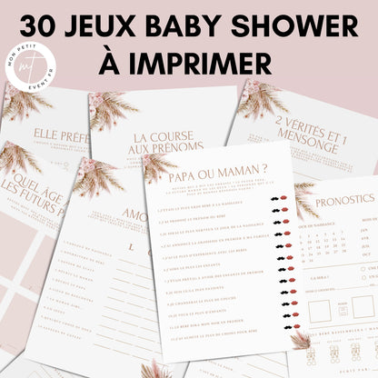 Jeux Baby Shower à imprimer en français : Téléchargez des activités pour une Fête Prénatale inoubliable ! Cartes de jeux et Prédiction Bébé