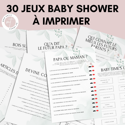 Jeux Baby Shower à imprimer en français : Téléchargez des activités pour une Fête Prénatale inoubliable ! Cartes de jeux et Prédiction Bébé