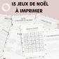 Jeux de Noël à imprimer pour adulte - Activités Noël - Carte de jeux pour Noël - Jeux de Noël animation - Jeux de Noël entre collègues