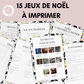 Jeux de Noël à imprimer pour adulte - Activités Noël - Carte de jeux pour Noël - Jeux de Noël animation - Jeux de Noël entre collègues