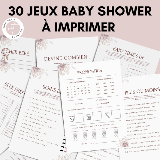 Jeux Baby Shower à imprimer en français : Téléchargez des activités pour une Fête Prénatale inoubliable ! Cartes de jeux et Prédiction Bébé