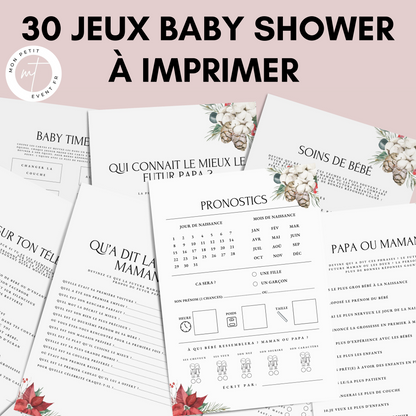 Jeux Baby Shower à imprimer en français : Téléchargez des activités pour une Fête Prénatale inoubliable ! Cartes de jeux et Prédiction Bébé