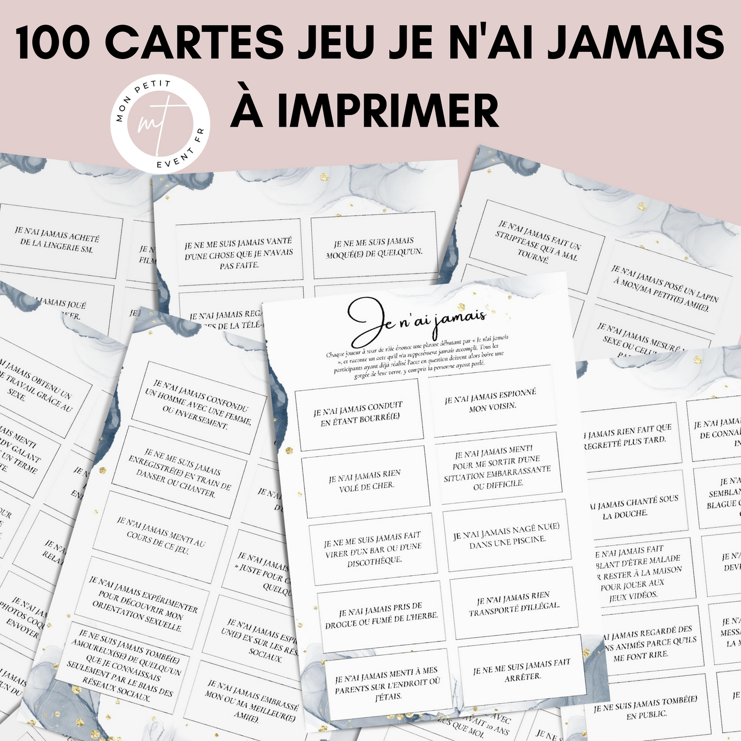 Jeu Je n'ai jamais pour une soirée entre filles EVJF - Jeu Je n'ai jamais questions - Jeu Je n'ai jamais insolite - Jeux de soirée apéro