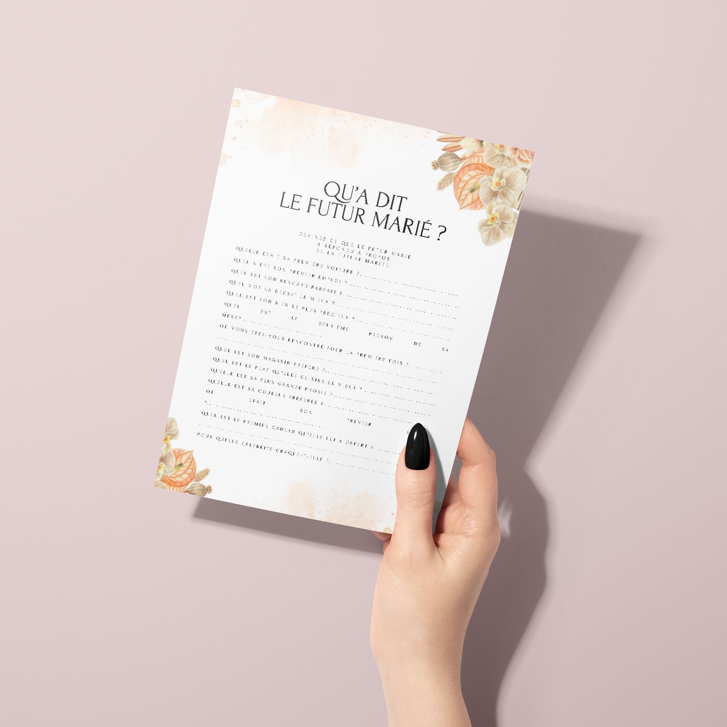 Jeux de mariage en français : activités, 25 cartes à imprimer, animations de table, défis photos et EVJF.