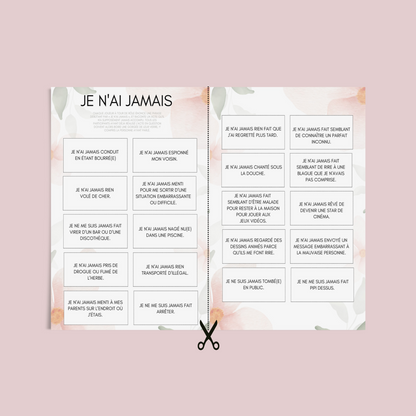 Jeu Je n'ai jamais pour une soirée entre filles EVJF - Jeu Je n'ai jamais questions - Jeu Je n'ai jamais insolite - Jeux de soirée apéro